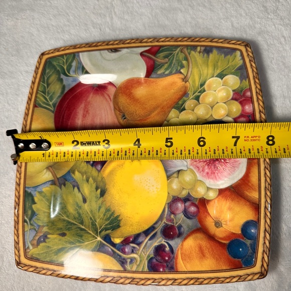 Rare Replacement Decorative Italian Ceramics Company Fruit Square Made in Italy - Picture 7 of 7